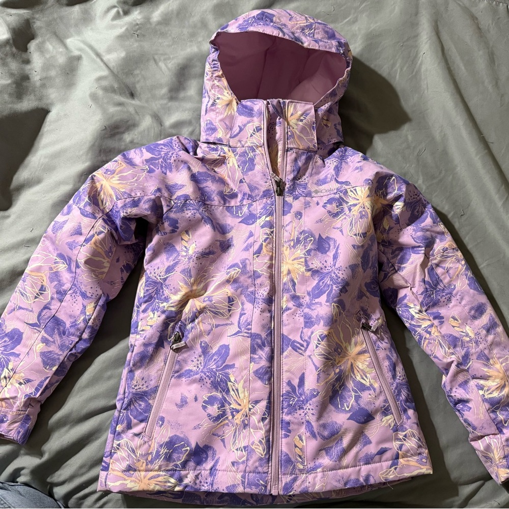 Columbia Kids Floral Purple Winter Coat